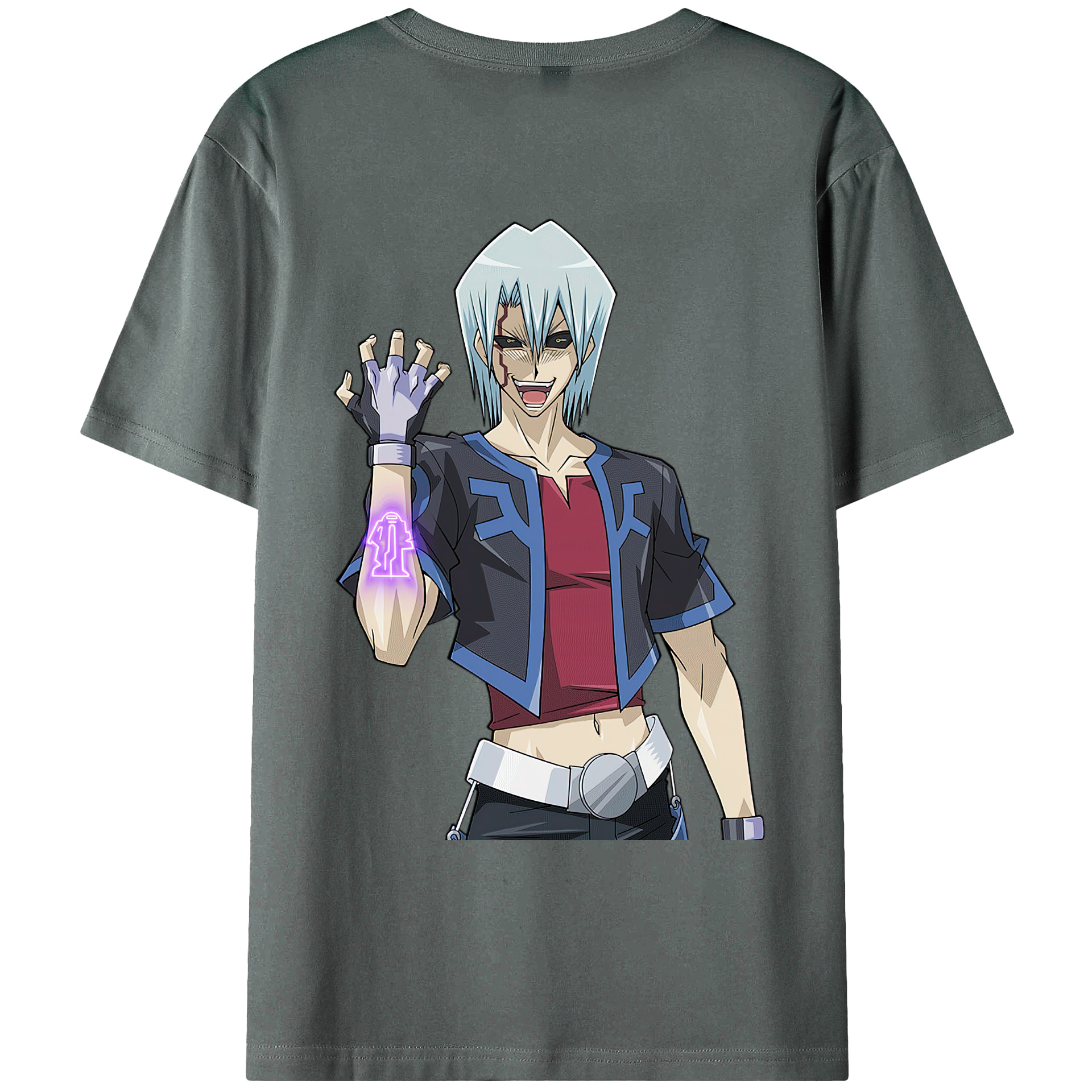 （画像用） 遊☆戯☆王 Yu-Gi-Oh! 綿100％ メンズ半袖Tシャツ（バックプリント） 通気性
